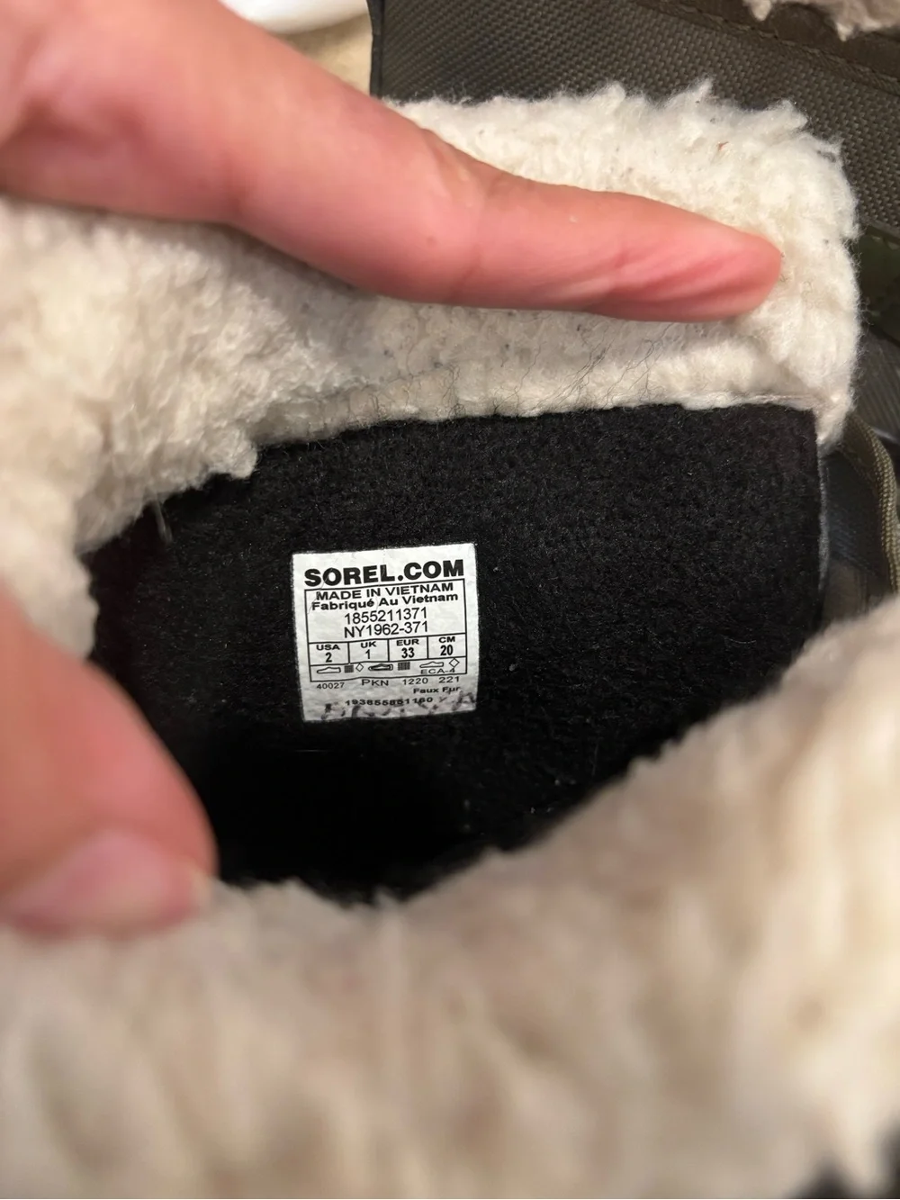 Kids Waterproof Winter Boots in Olive Green and Black